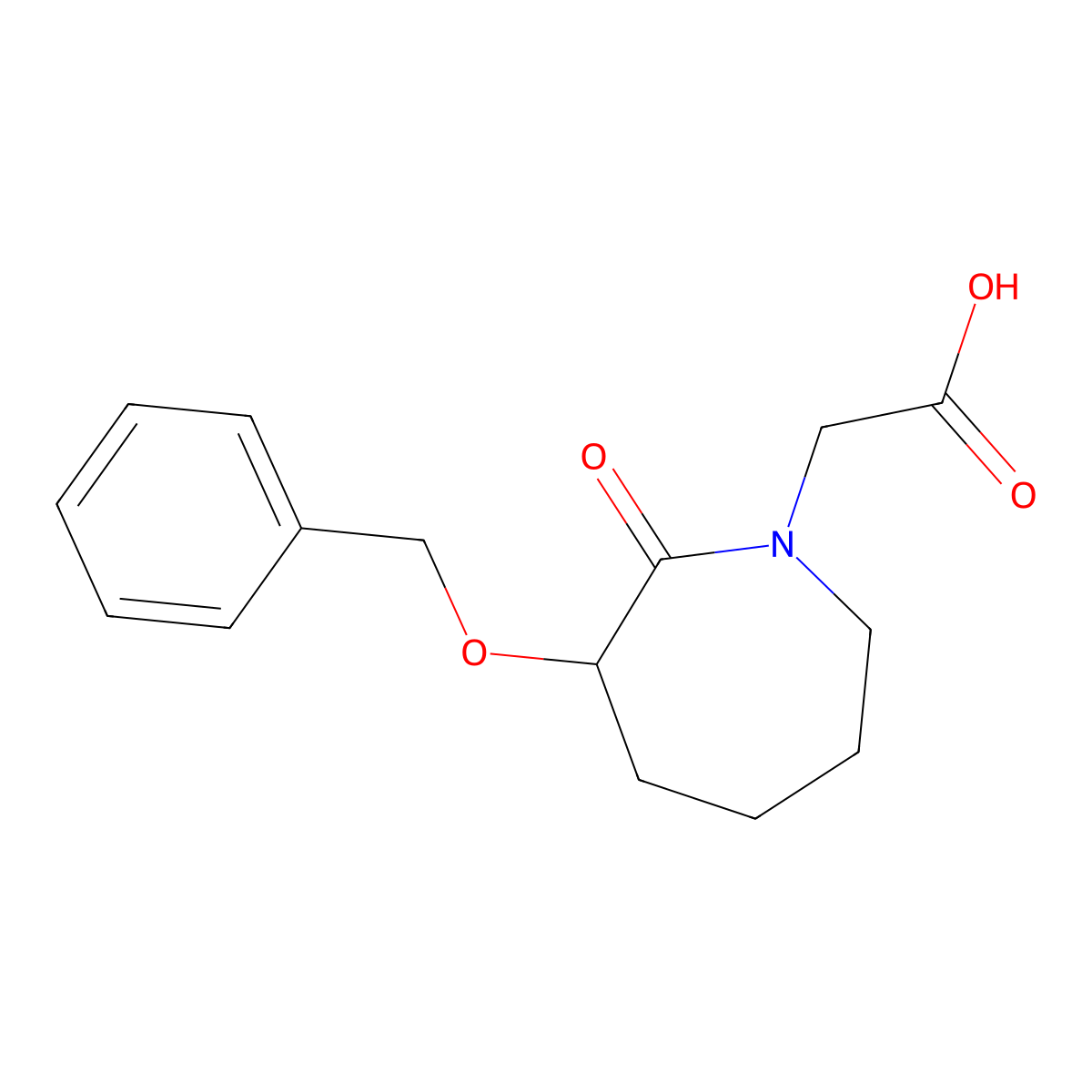 2-[3-(Benzyloxy)-2-oxoazepan-1-yl]acetic acid molecular structure, CAS 2080412-76-4