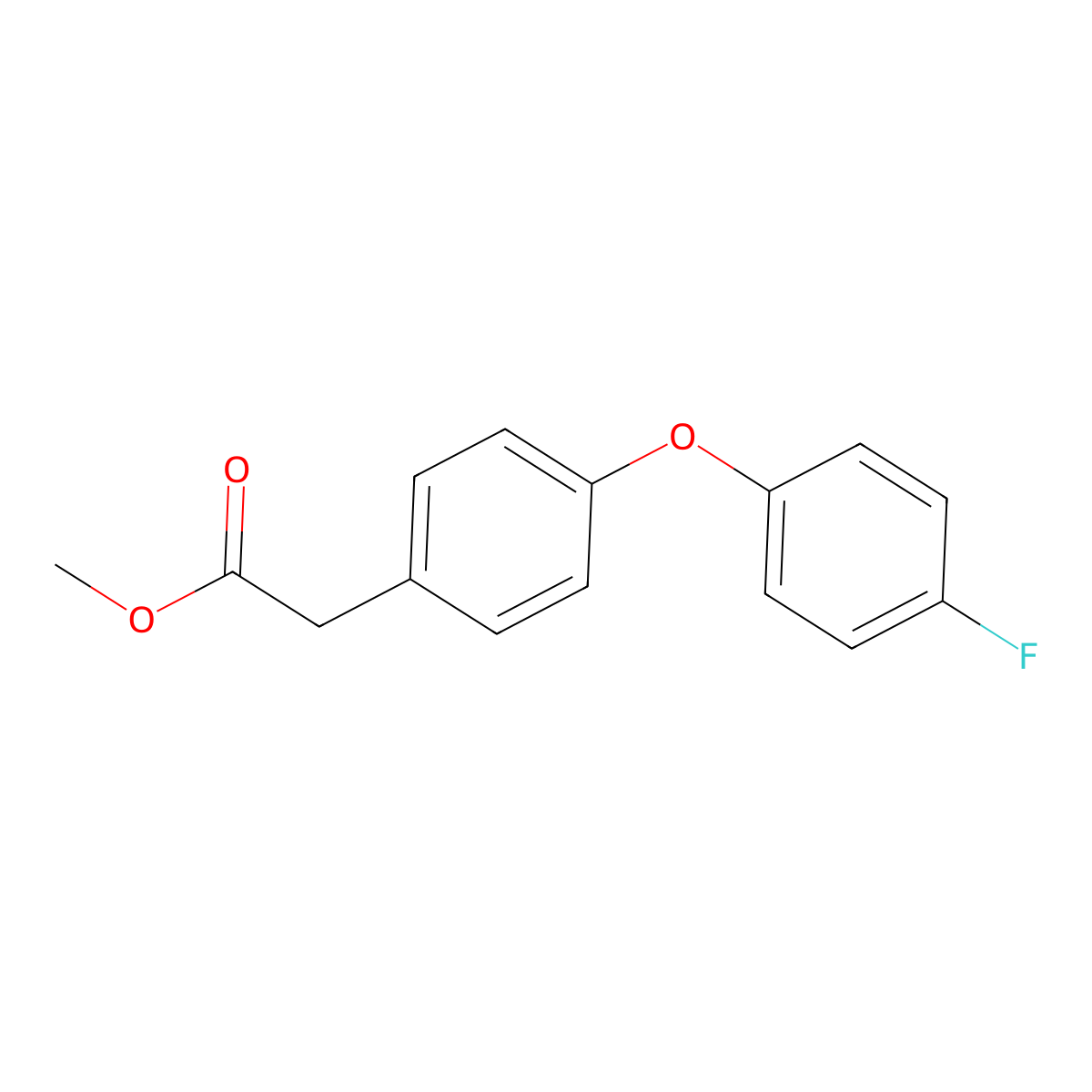Methyl 2-(4-(4-fluorophenoxy)phenyl)acetate molecular structure, CAS 208042-68-6