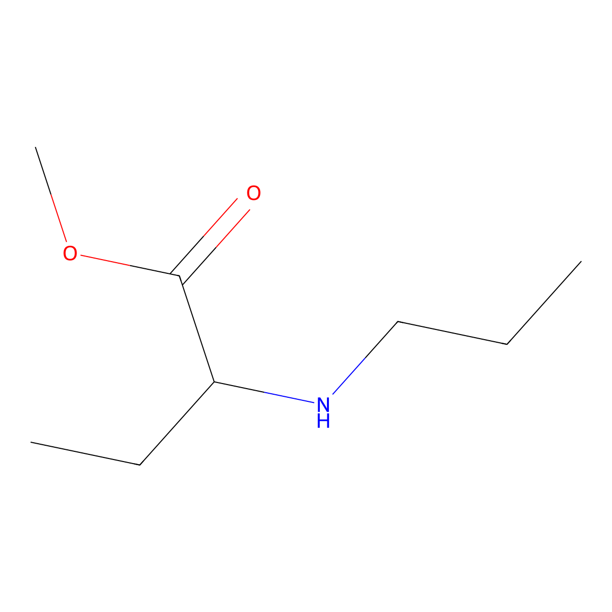 Methyl 2-(propylamino)butanoate molecular structure, CAS 208046-21-3