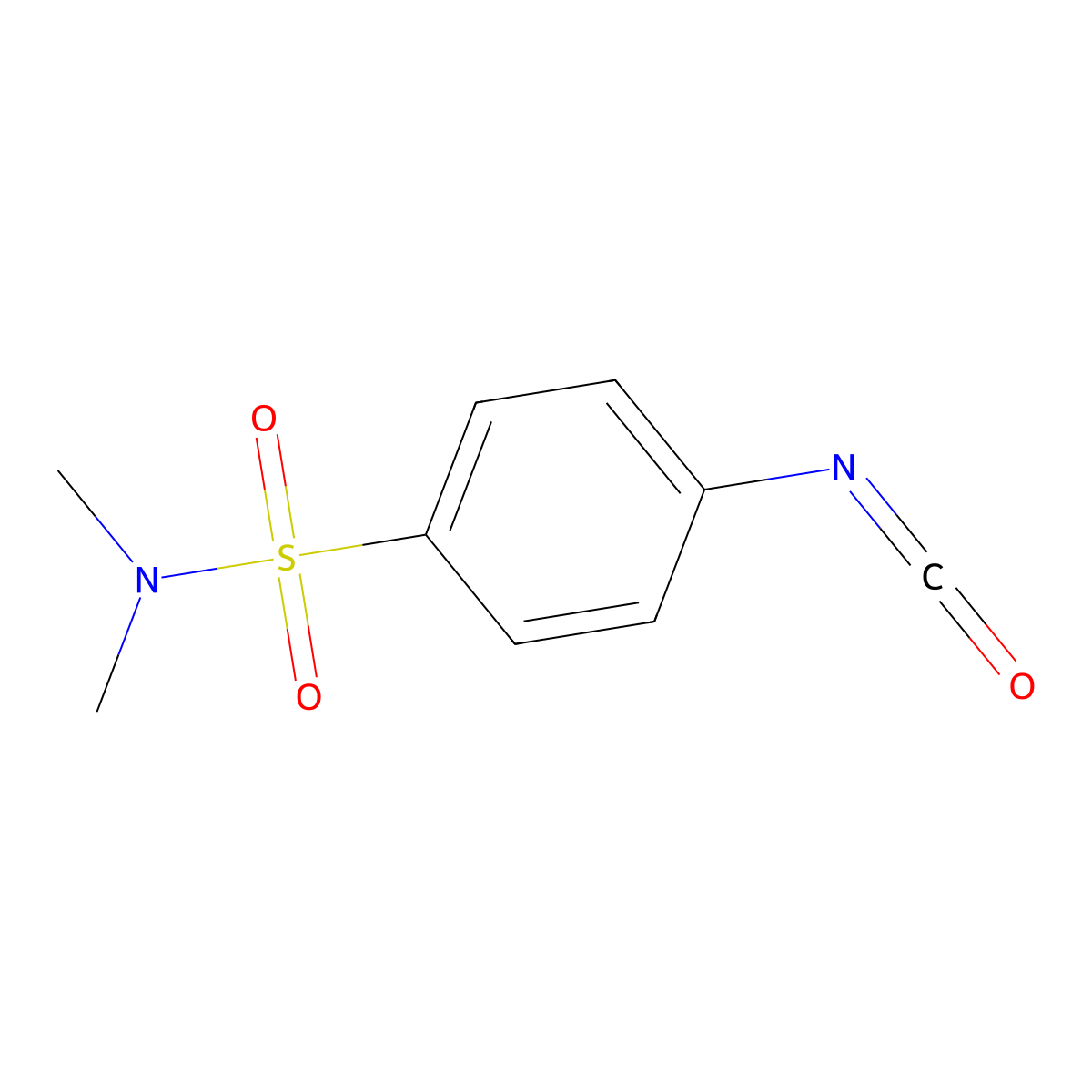 Benzenesulfonamide, 4-isocyanato-N,N-dimethyl- molecular structure, CAS 20805-57-6