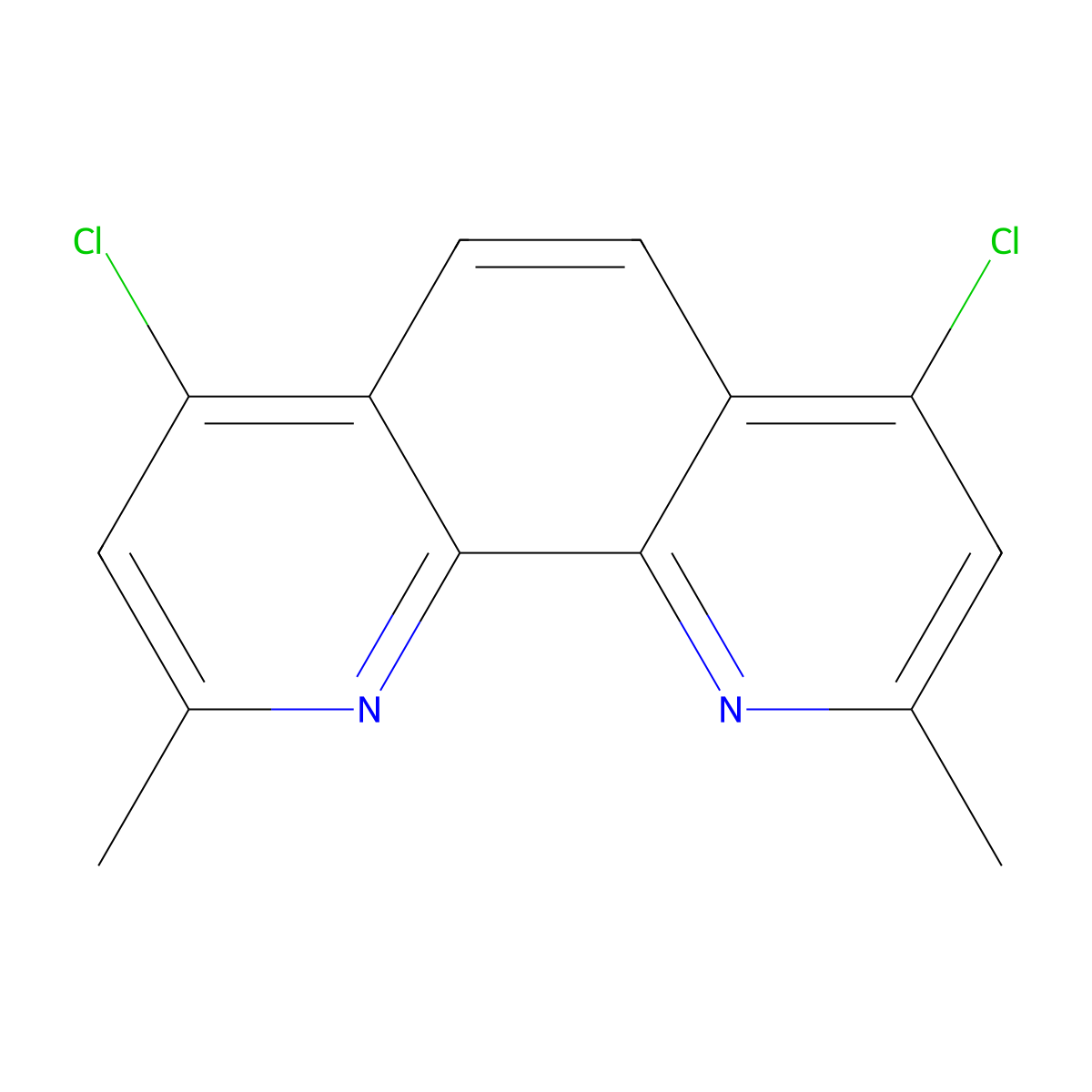 4,7-Dichloro-2,9-dimethyl-1,10-phenanthroline molecular structure, CAS 208054-15-3