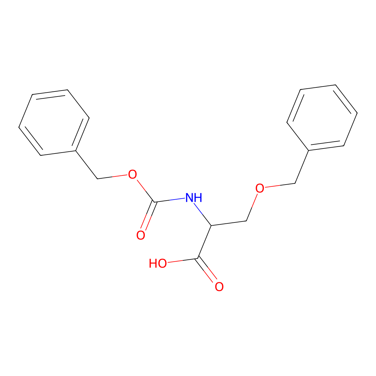 N-(benzyloxycarbonyl)-O-benzyl-L-serine molecular structure, CAS 20806-39-7