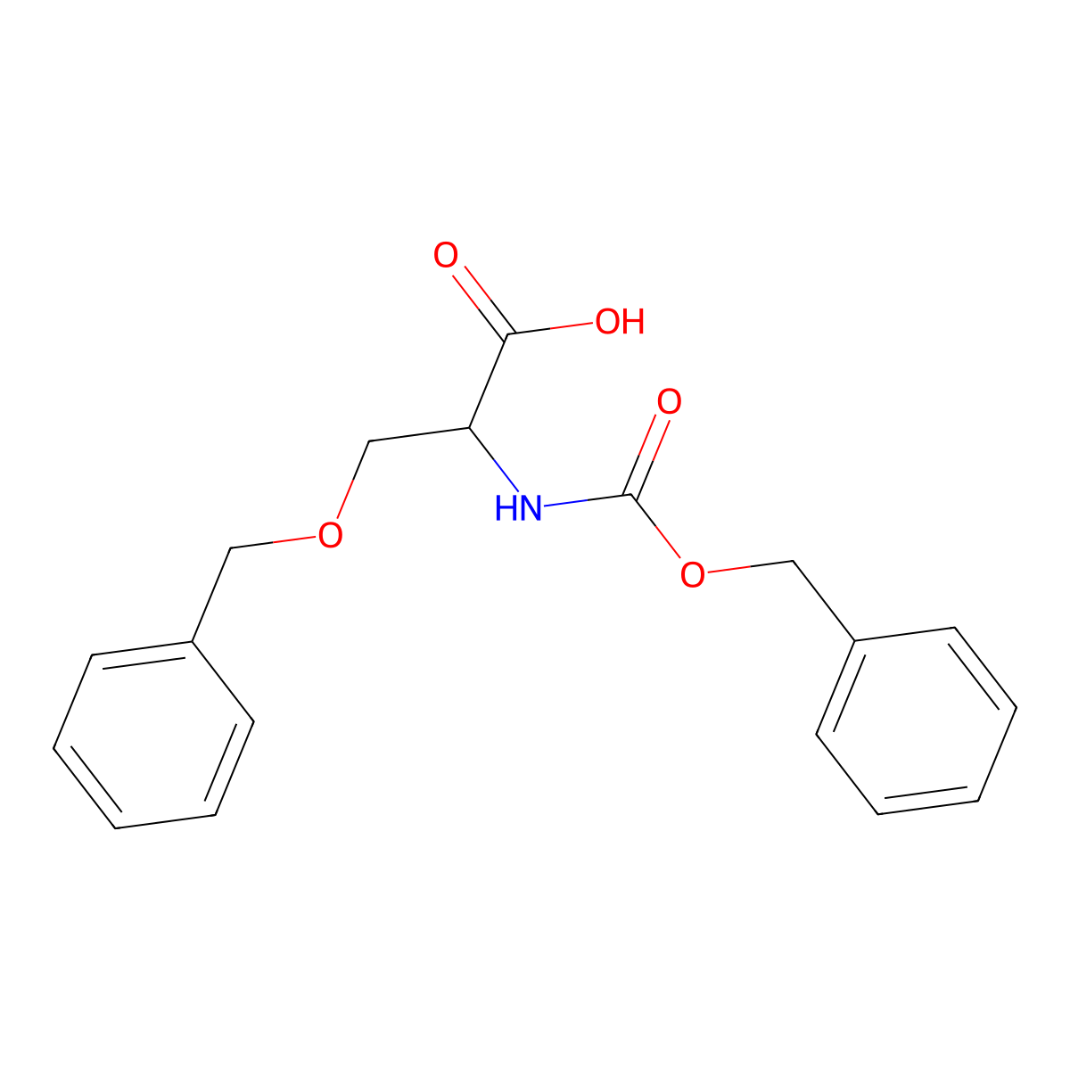 N-((Phenylmethoxy)carbonyl)-O-(phenylmethyl)-L-serine molecular structure, CAS 20806-43-3