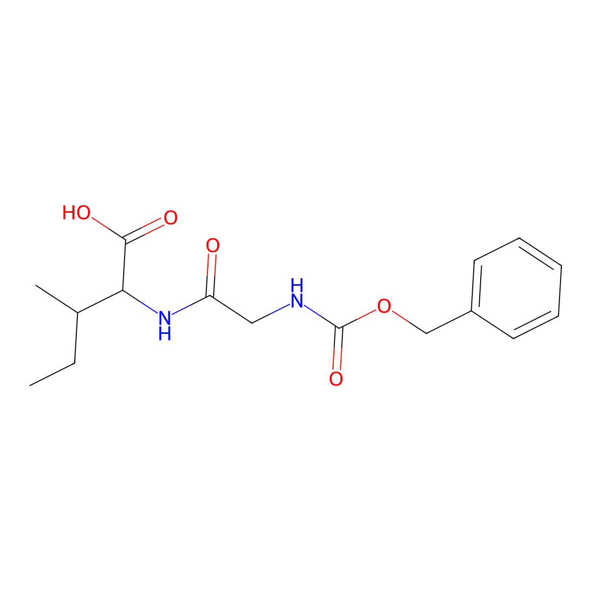 L-Isoleucine, N-(((phenylmethoxy)carbonyl)glycyl)- molecular structure, CAS 20807-11-8
