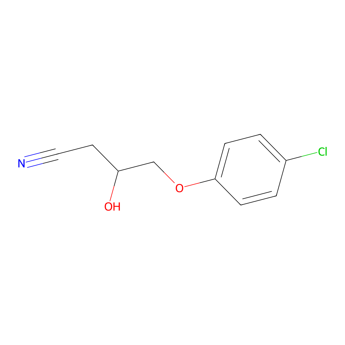 4-(4-Chlorophenoxy)-3-hydroxybutanenitrile molecular structure, CAS 20807-79-8