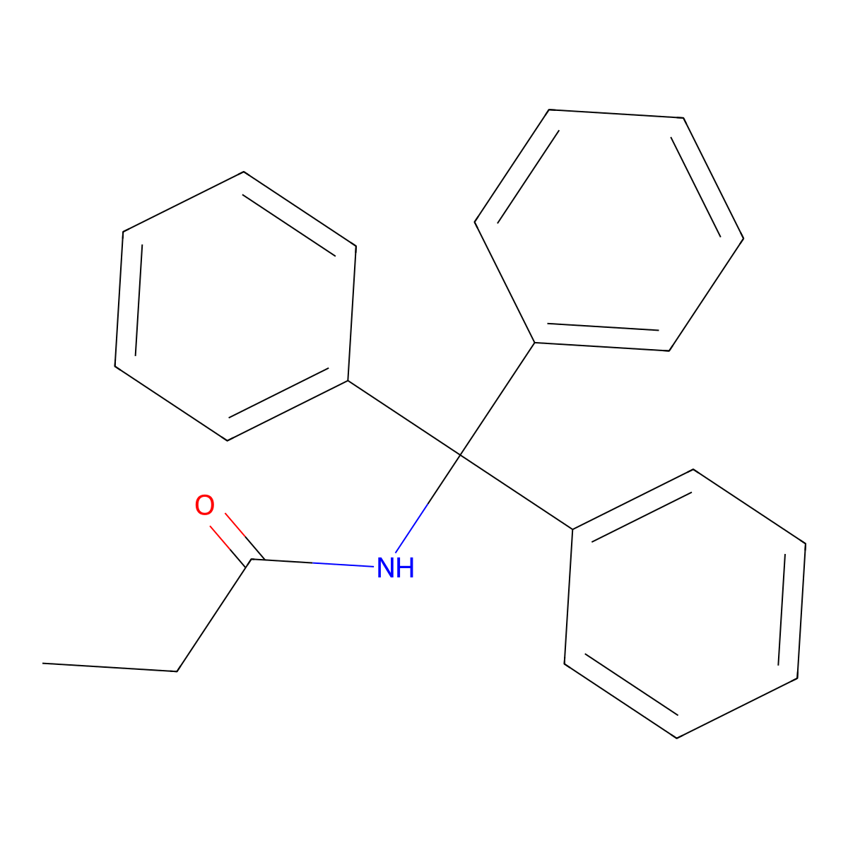 N-(Triphenylmethyl)propanamide molecular structure, CAS 20808-84-8