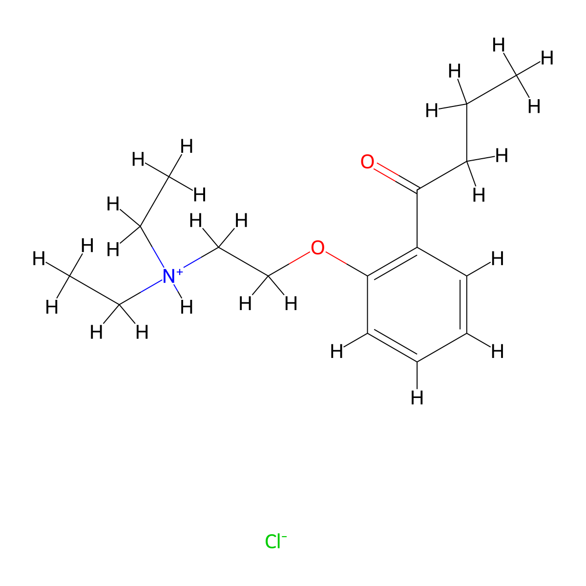 Butyrophenone, 2'-(2-(diethylamino)ethoxy)-, hydrochloride molecular structure, CAS 20809-10-3