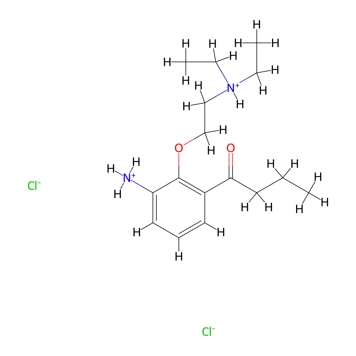 Butyrophenone, 3'-amino-2'-(2-(diethylamino)ethoxy)-, dihydrochloride molecular structure, CAS 20809-12-5