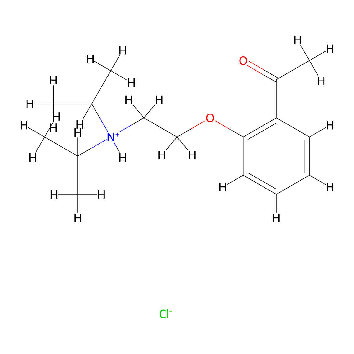 Acetophenone, 2'-(2-(diisopropylamino)ethoxy)-, hydrochloride molecular structure, CAS 20809-19-2