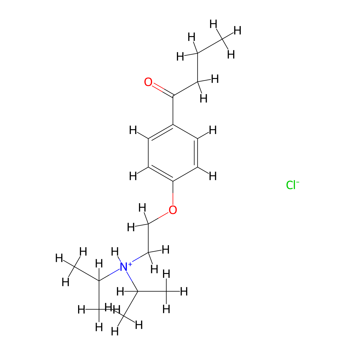 Butyrophenone, 4'-(2-(diisopropylamino)ethoxy)-, hydrochloride molecular structure, CAS 20809-29-4