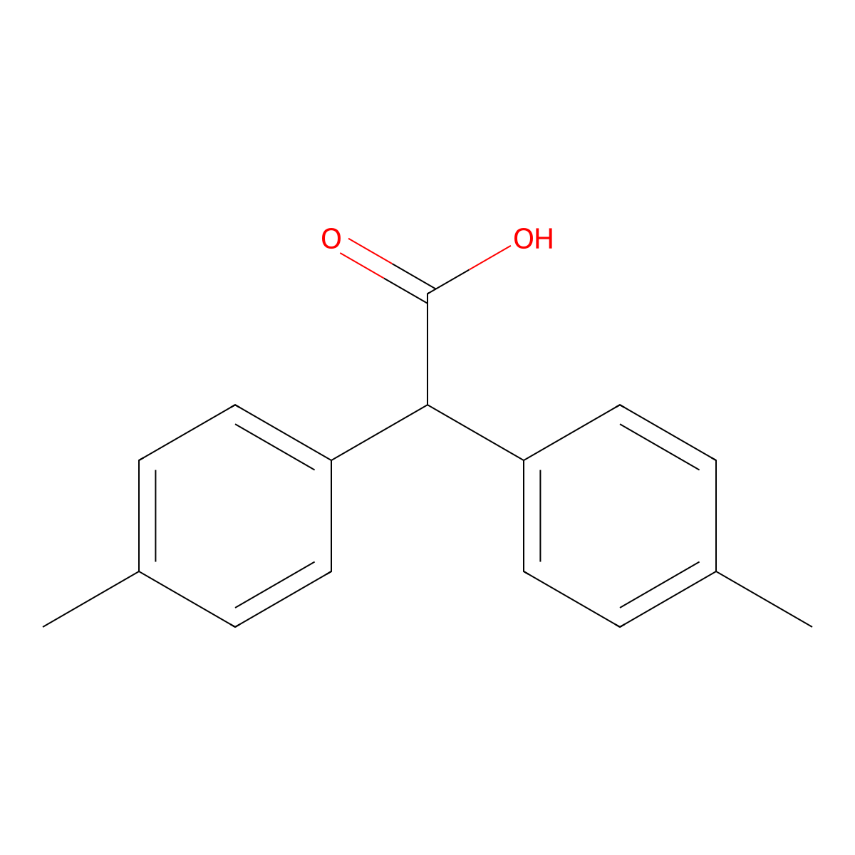 4-Methyl-alpha-(4-methylphenyl)benzeneacetic acid molecular structure, CAS 20809-78-3