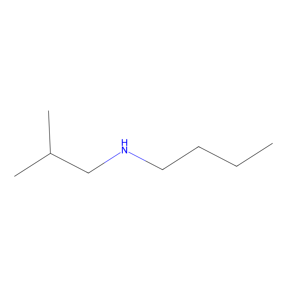 1-Butanamine, N-(2-methylpropyl)- molecular structure, CAS 20810-06-4
