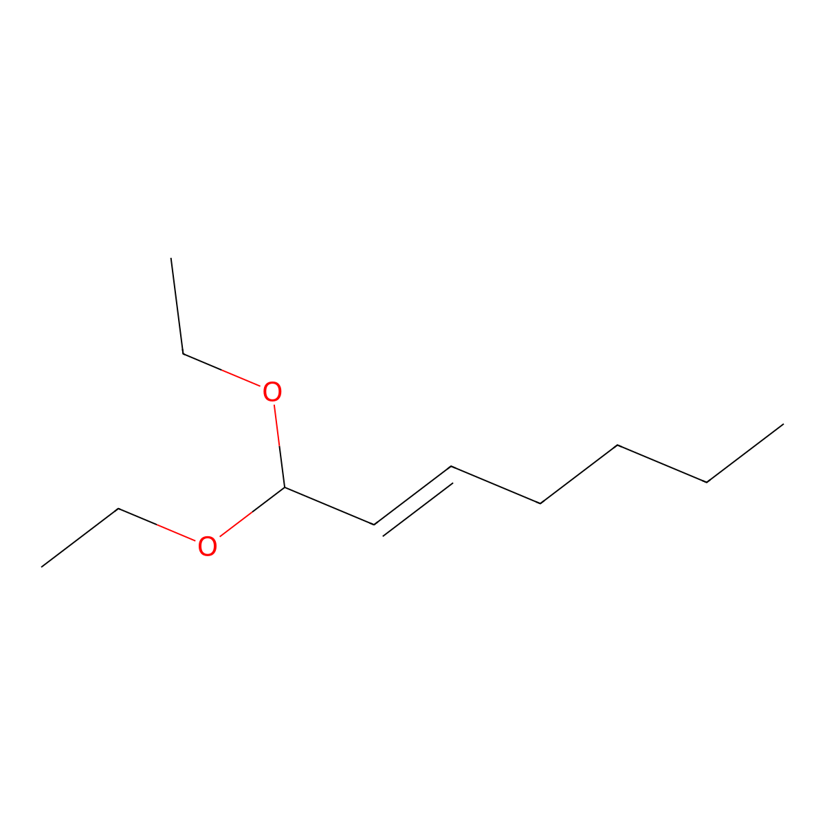2-Heptene, 1,1-diethoxy- molecular structure, CAS 20810-22-4