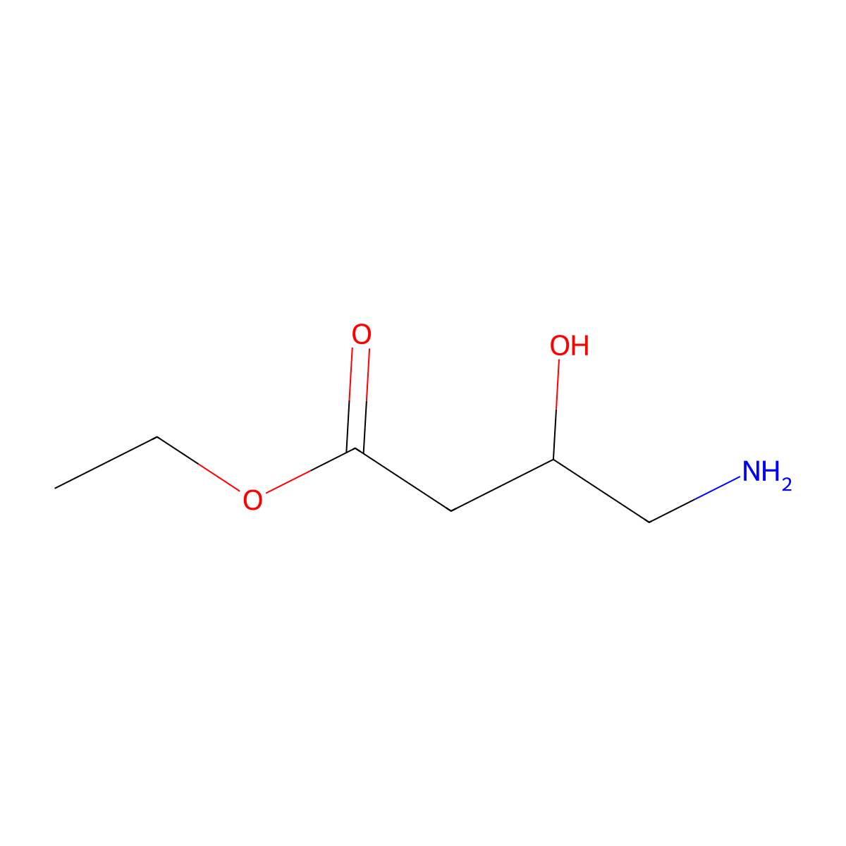 ethyl (3R)-4-amino-3-hydroxybutanoate molecular structure, CAS 208103-39-3