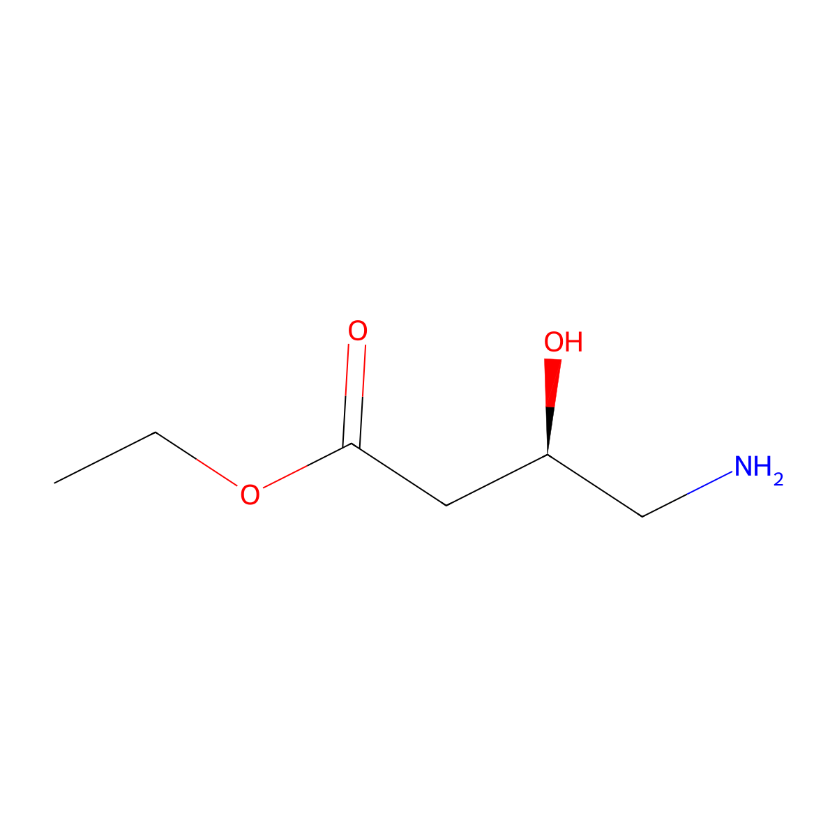 ethyl (3R)-4-amino-3-hydroxybutanoate molecular structure, CAS 208103-39-3