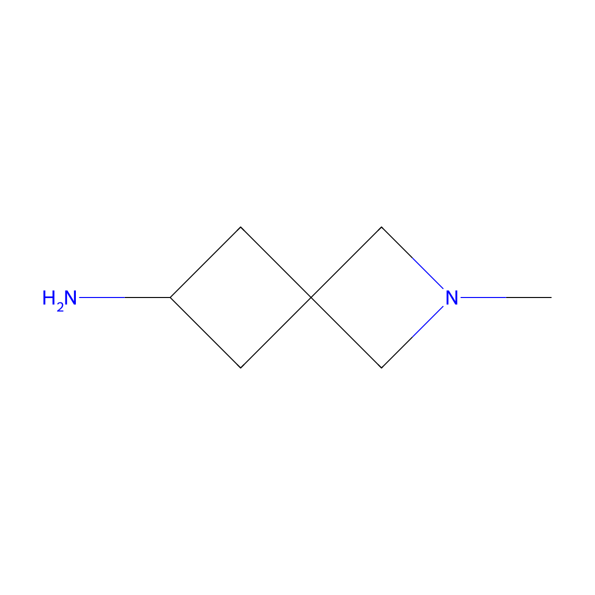 2-Methyl-2-azaspiro[3.3]heptan-6-amine molecular structure, CAS 2081079-38-9