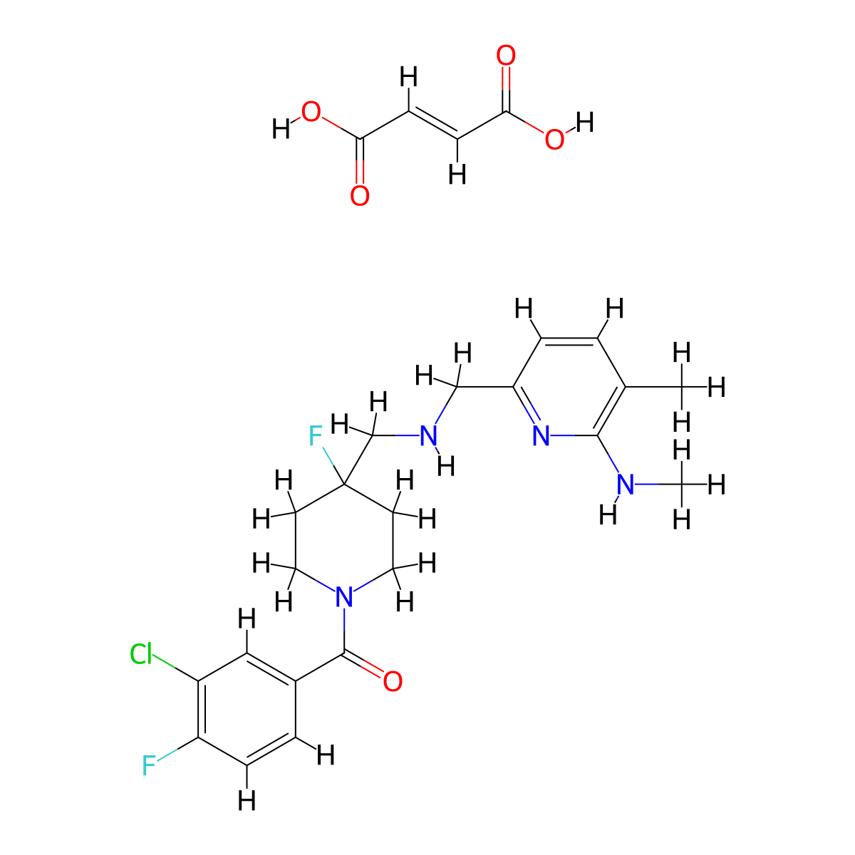 F13714 fumarate molecular structure, CAS 208109-39-1
