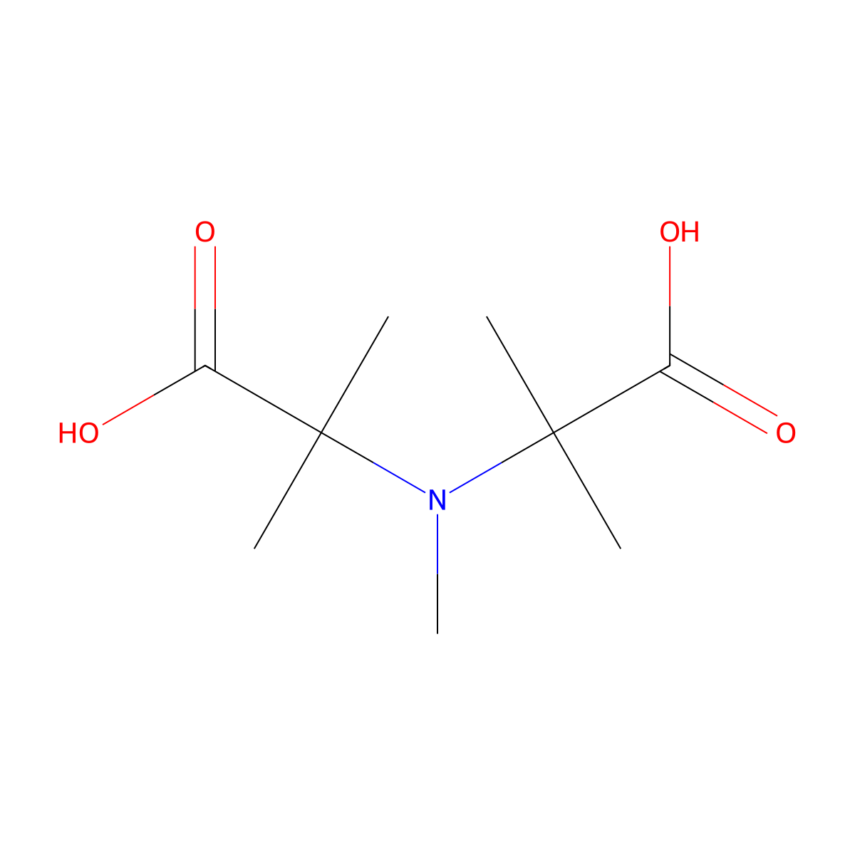 2,2'-(Methylazanediyl)bis(2-methylpropanoic acid) molecular structure, CAS 2081092-70-6