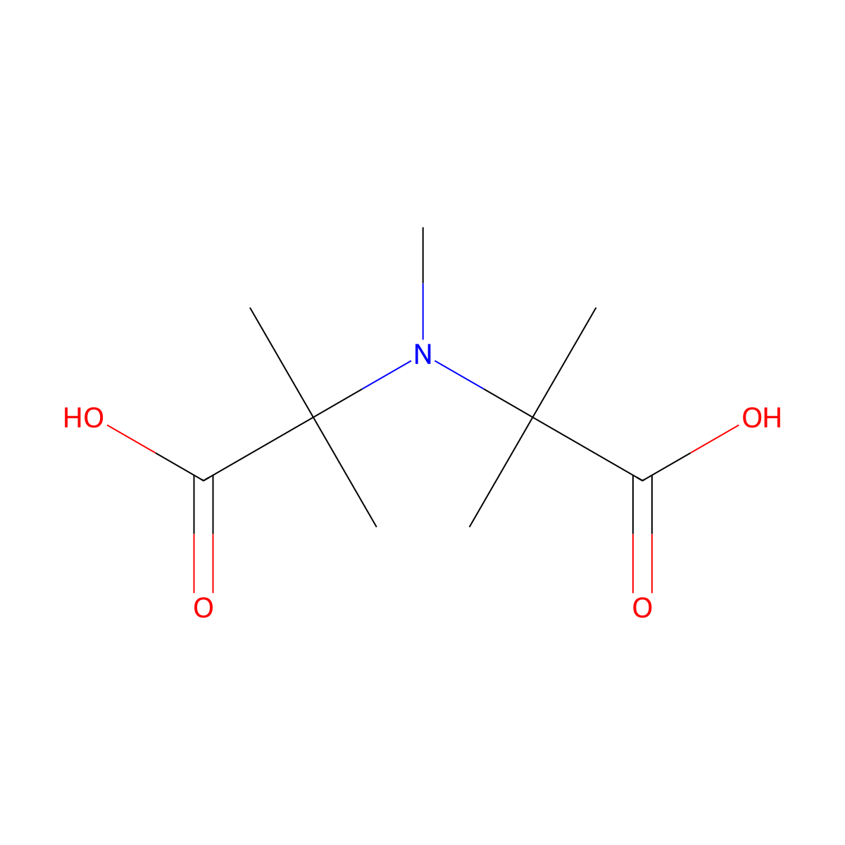2,2'-(Methylazanediyl)bis(2-methylpropanoic acid) molecular structure, CAS 2081092-70-6
