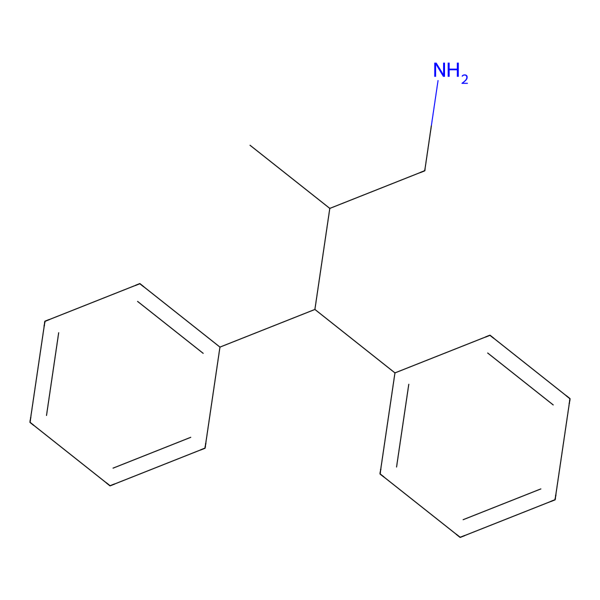 2-Methyl-3,3-diphenylpropan-1-amine molecular structure, CAS 20811-37-4