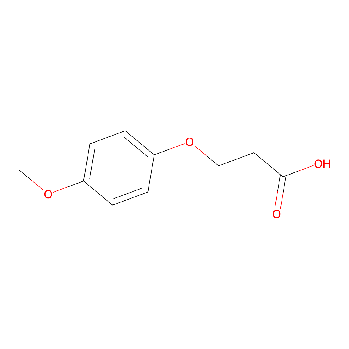 3-(4-Methoxyphenoxy)propionic acid molecular structure, CAS 20811-60-3