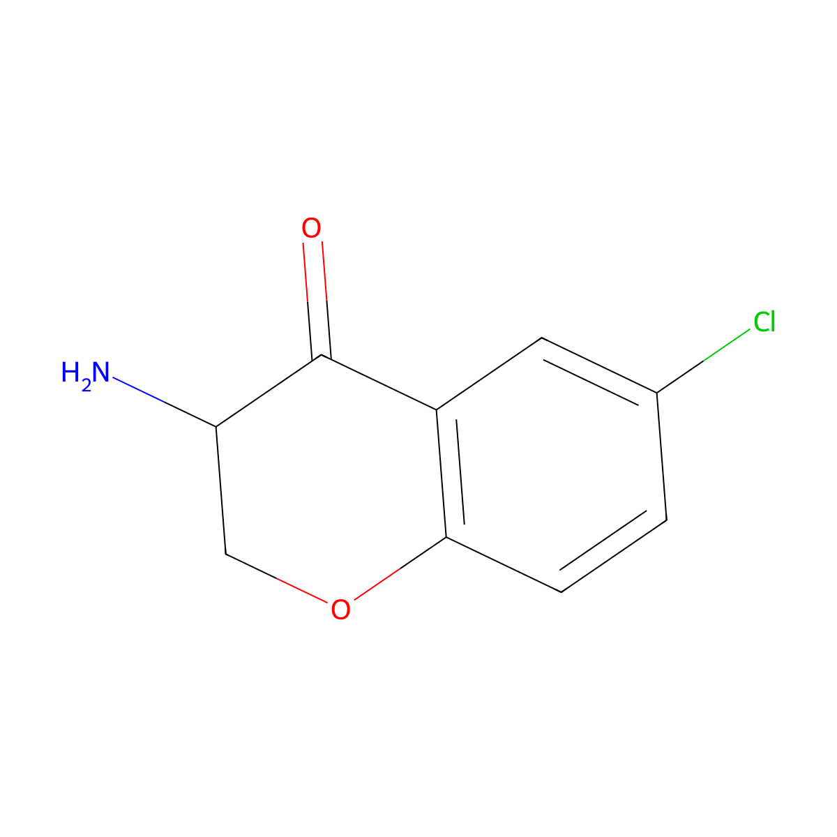 3-Amino-6-chloro-3,4-dihydro-2H-1-benzopyran-4-one molecular structure, CAS 20811-77-2