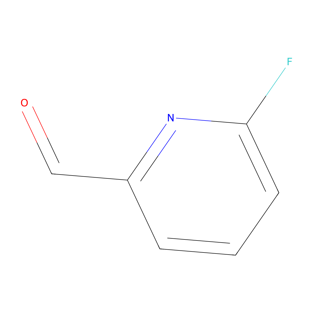 6-Fluoropyridine-2-carboxaldehyde molecular structure, CAS 208110-81-0