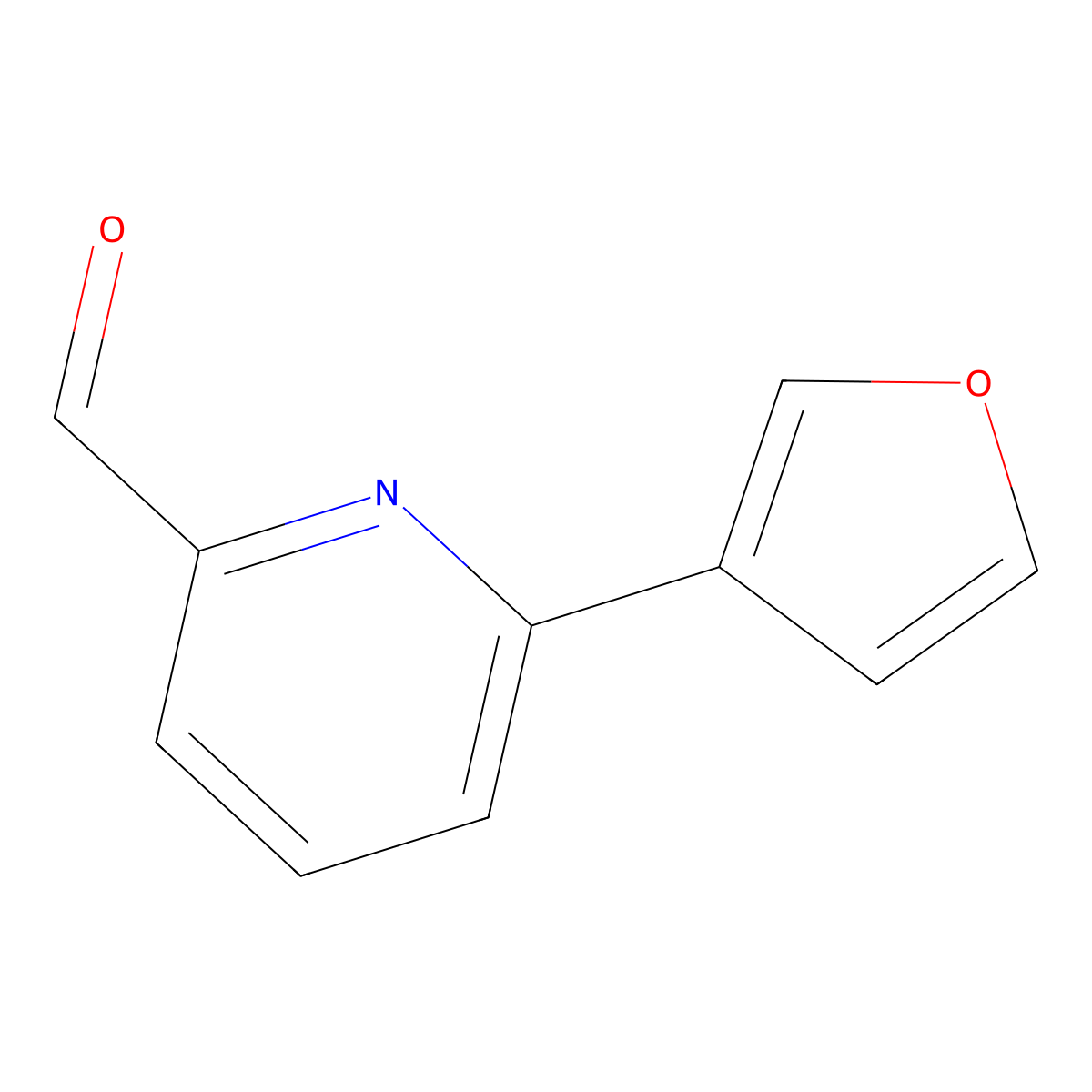 6-Furan-3-yl-pyridine-2-carbaldehyde molecular structure, CAS 208110-90-1