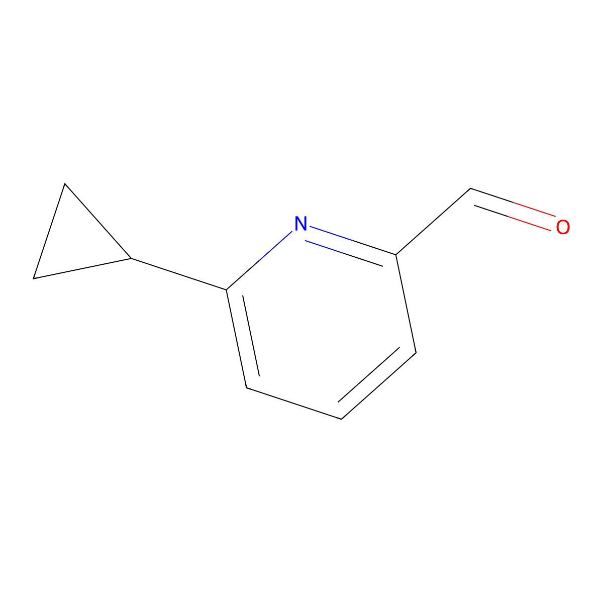 6-Cyclopropylpicolinaldehyde molecular structure, CAS 208111-24-4