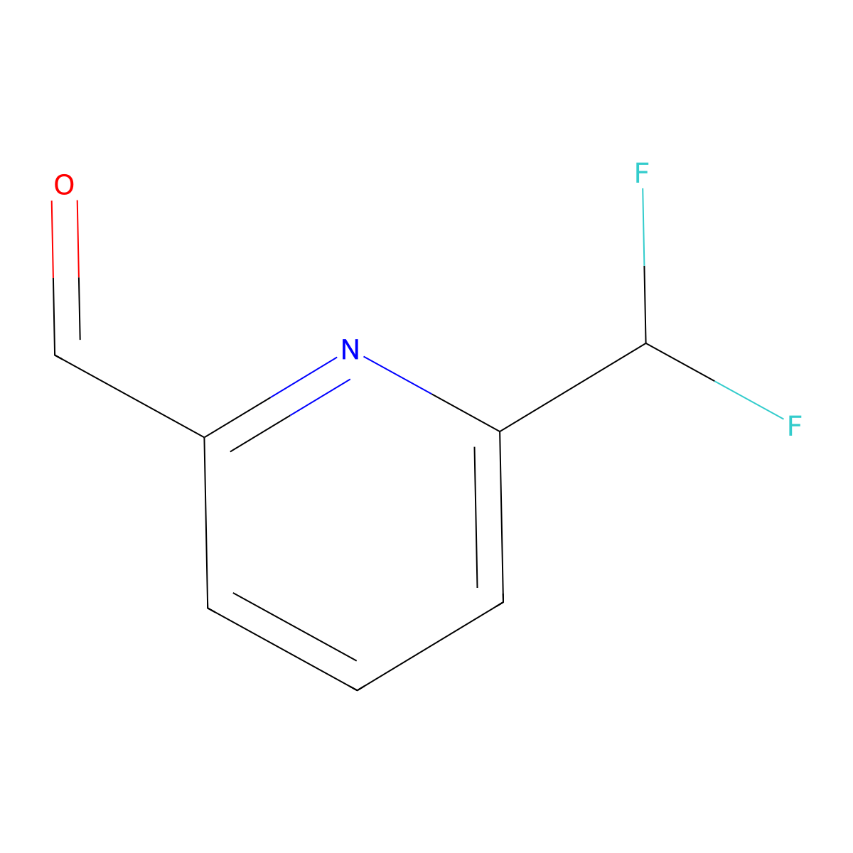 6-(Difluoromethyl)pyridine-2-carbaldehyde molecular structure, CAS 208111-30-2