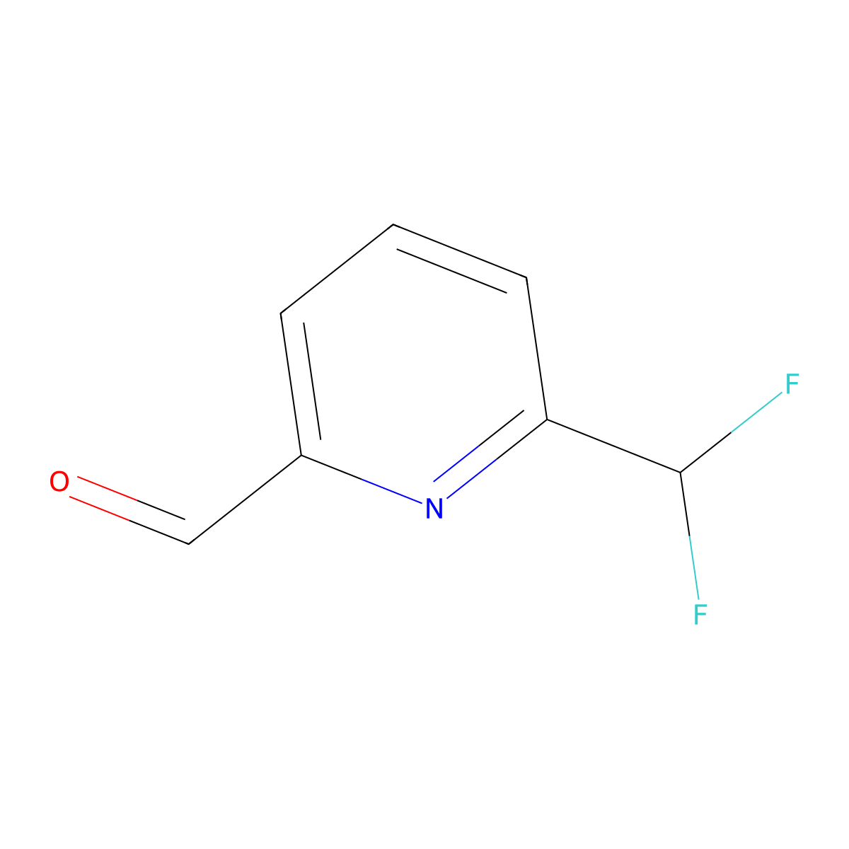 6-(Difluoromethyl)pyridine-2-carbaldehyde molecular structure, CAS 208111-30-2
