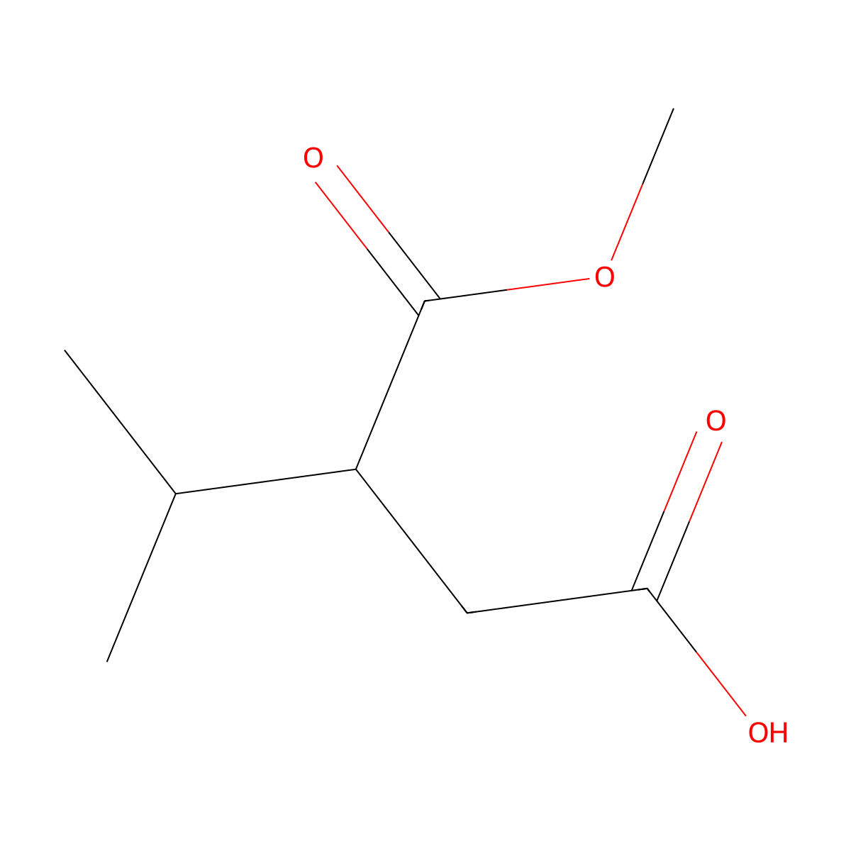 (S)-3-(methoxycarbonyl)-4-methylpentanoic acid molecular structure, CAS 208113-95-5