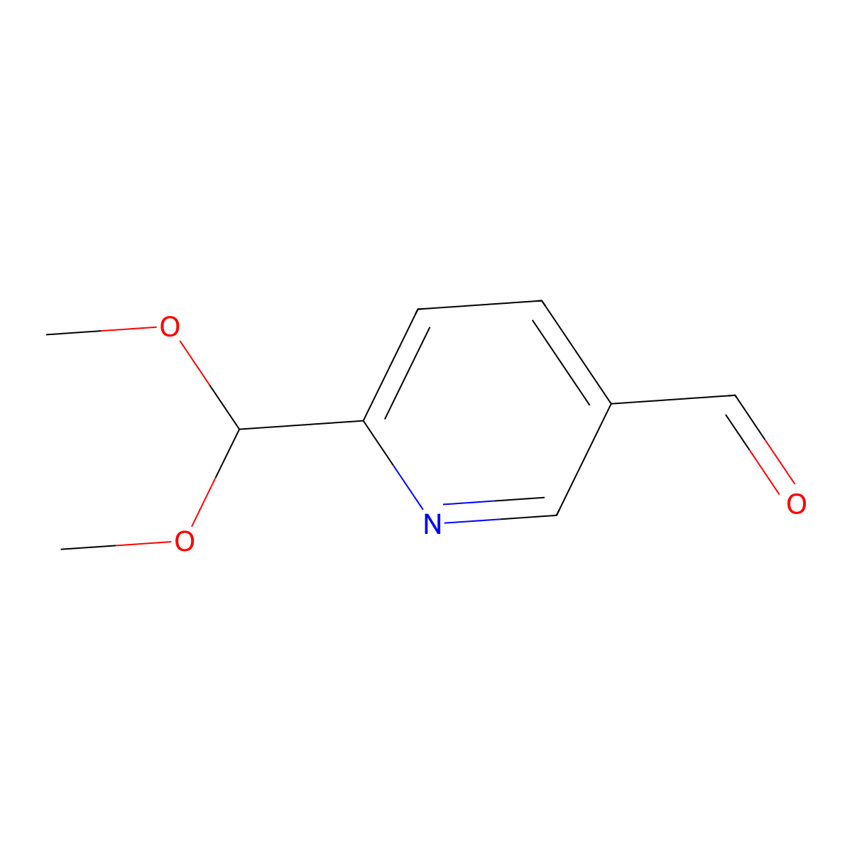 6-(Dimethoxymethyl)nicotinaldehyde molecular structure, CAS 2081148-19-6