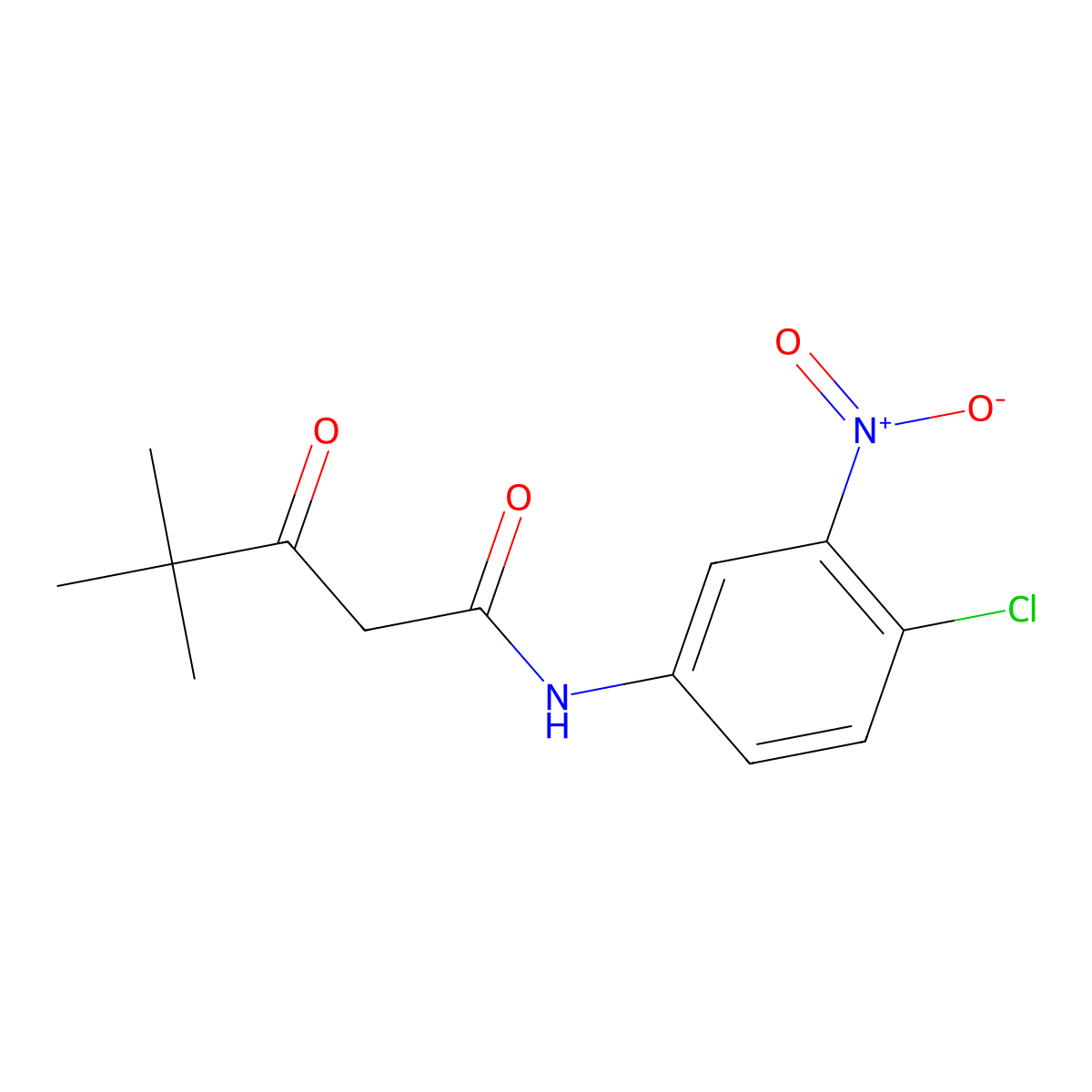 N-(4-Chloro-3-nitrophenyl)-4,4-dimethyl-3-oxopentanamide molecular structure, CAS 208118-39-2