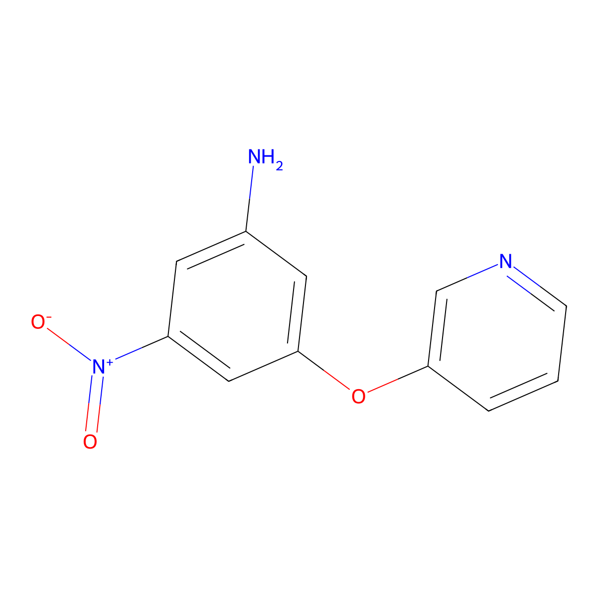 3-Nitro-5-(pyridin-3-yloxy)aniline molecular structure, CAS 208122-66-1