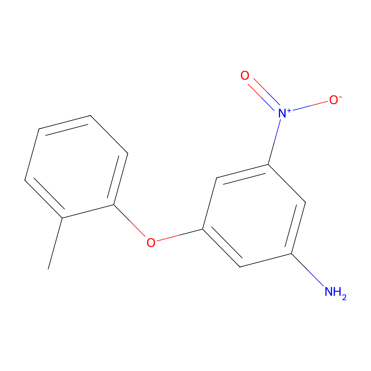 3-(2-Methylphenoxy)-5-nitroaniline molecular structure, CAS 208122-68-3