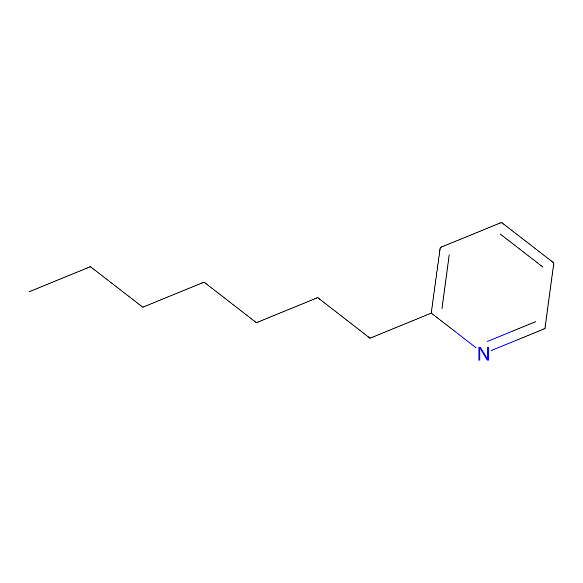 2-Heptylpyridine molecular structure, CAS 20815-27-4