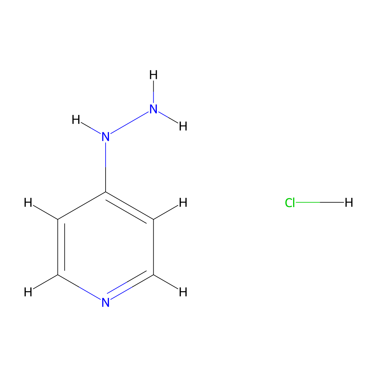 4-Hydrazinylpyridine hydrochloride molecular structure, CAS 20815-52-5