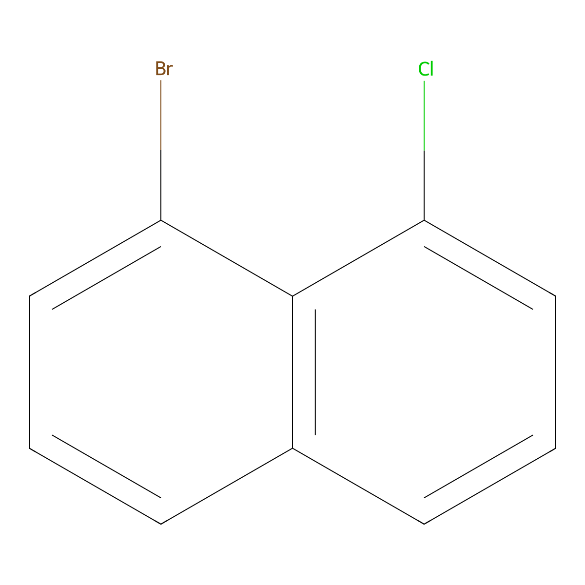 1-Bromo-8-chloronaphthalene molecular structure, CAS 20816-79-9