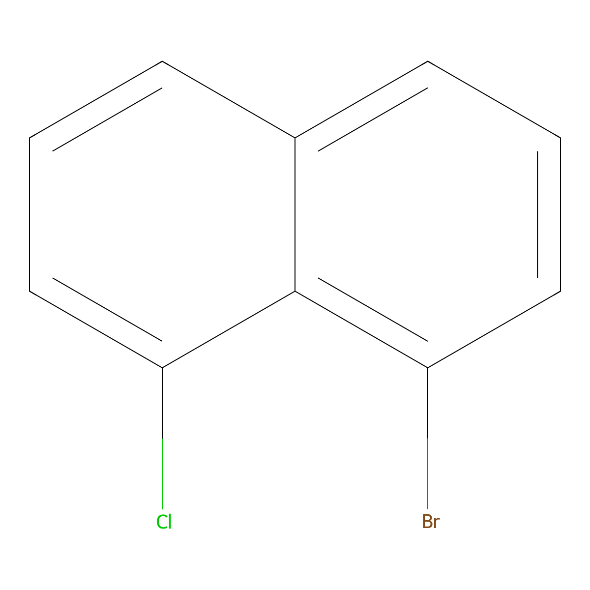 1-Bromo-8-chloronaphthalene molecular structure, CAS 20816-79-9