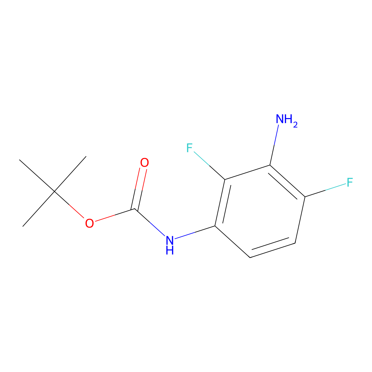 tert-Butyl (3-amino-2,4-difluorophenyl)carbamate molecular structure, CAS 208166-48-7