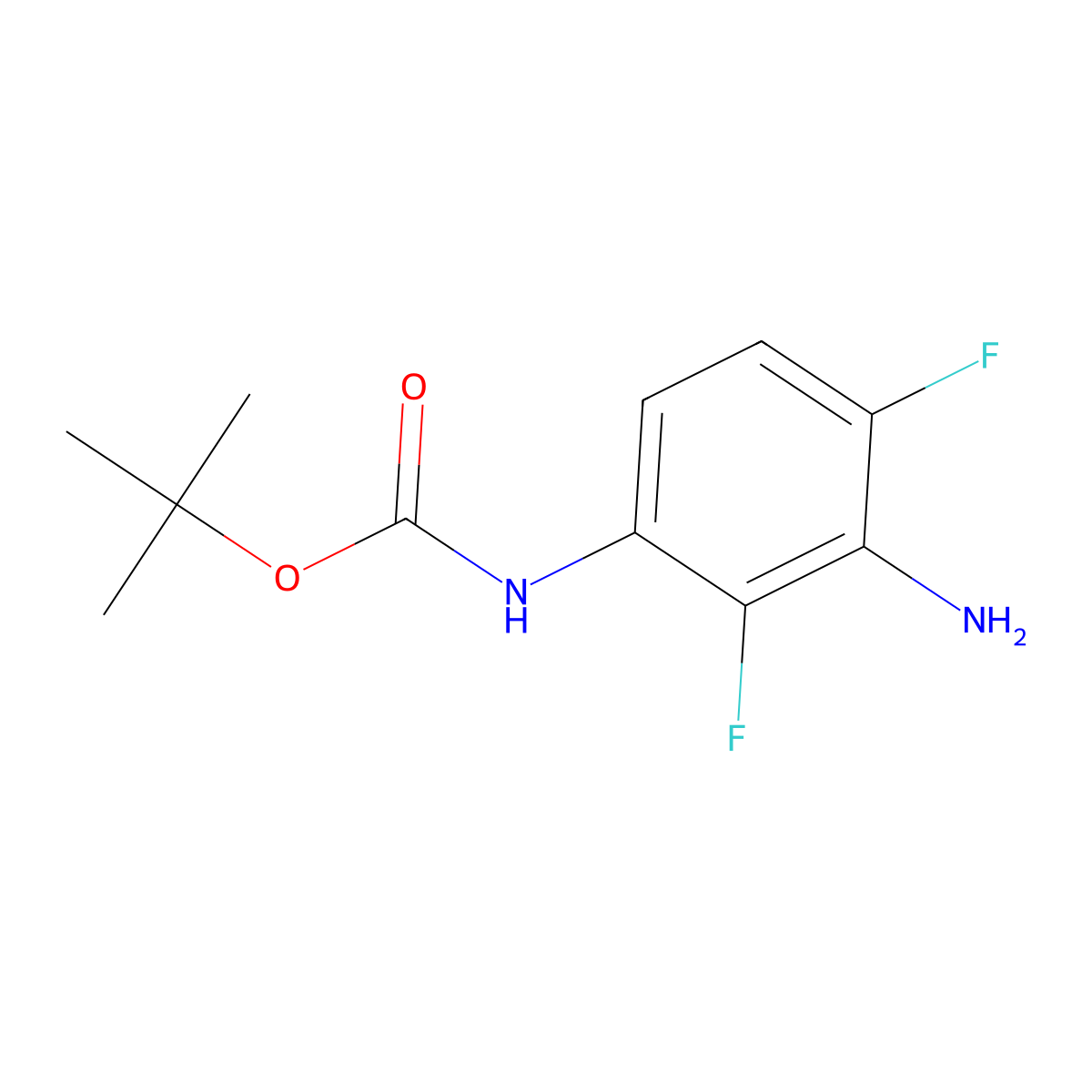 tert-Butyl (3-amino-2,4-difluorophenyl)carbamate molecular structure, CAS 208166-48-7