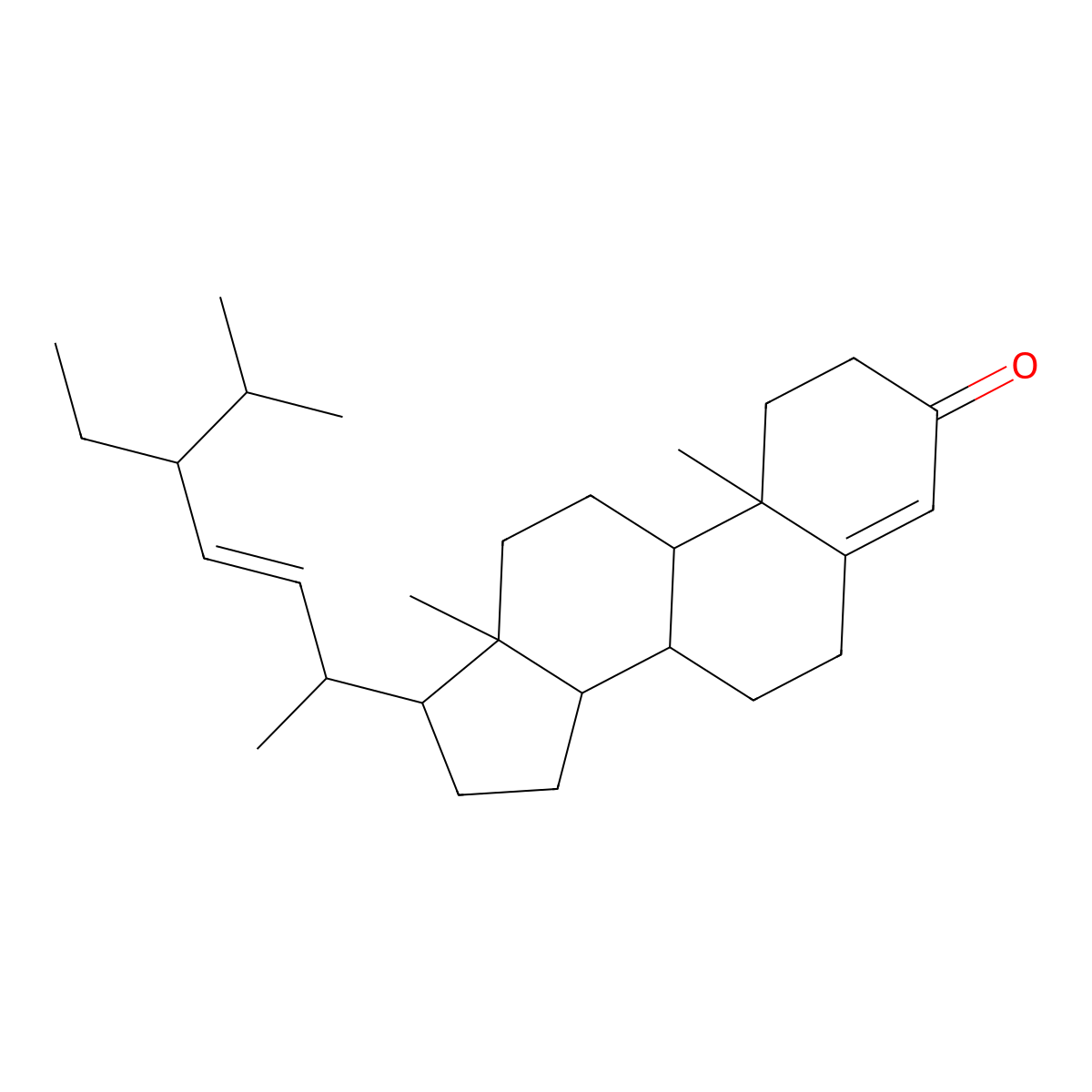 Stigmasta-4,22-Dien-3-One molecular structure, CAS 20817-72-5