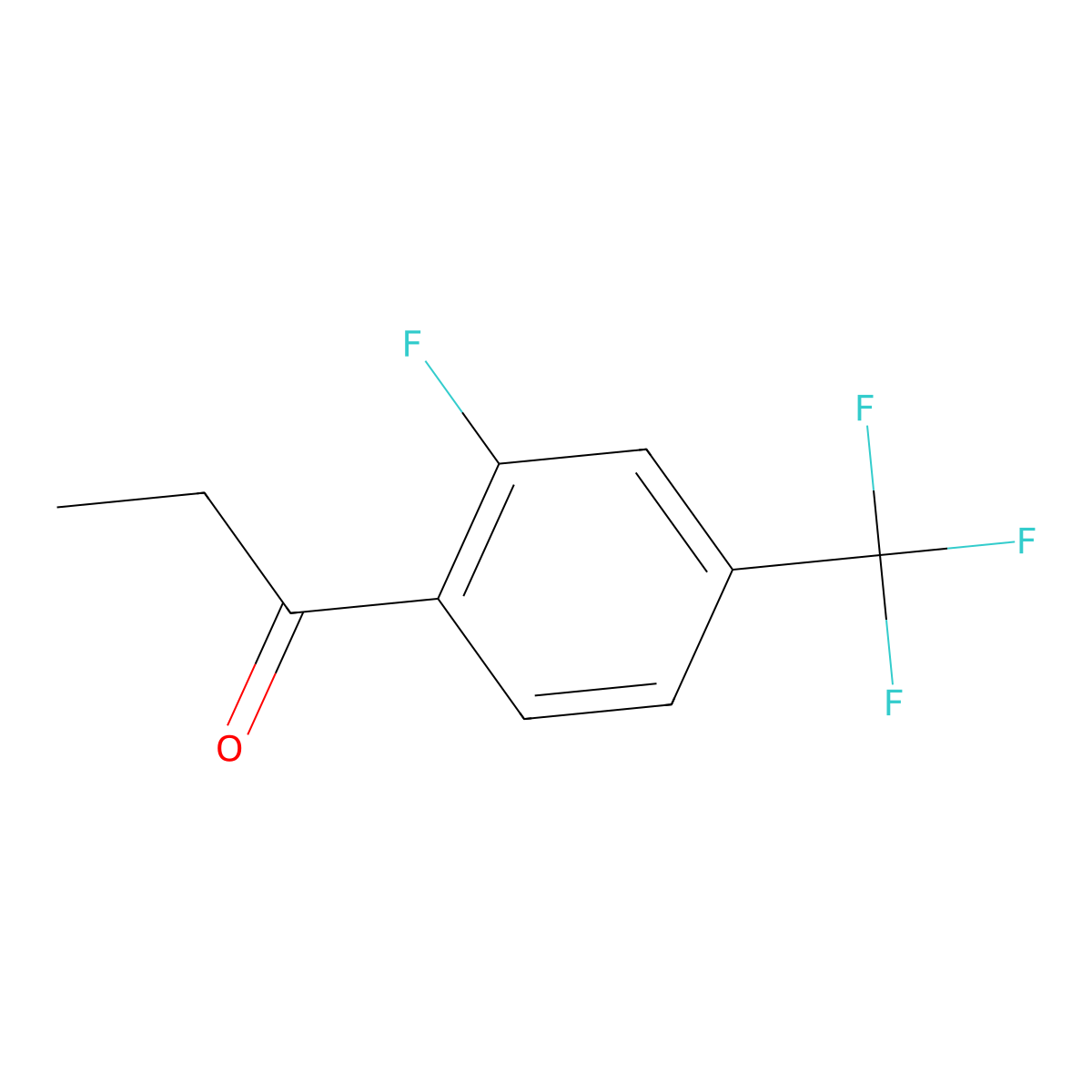 2'-Fluoro-4'-(trifluoromethyl)propiophenone molecular structure, CAS 208173-16-4