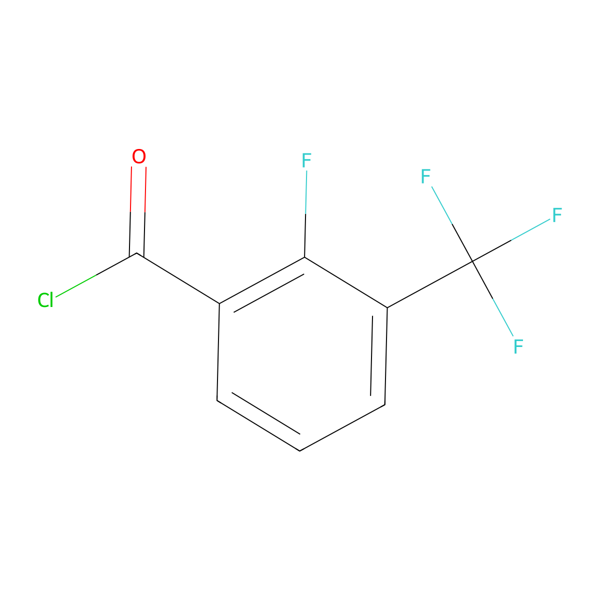 2-Fluoro-3-(trifluoromethyl)benzoyl chloride molecular structure, CAS 208173-19-7