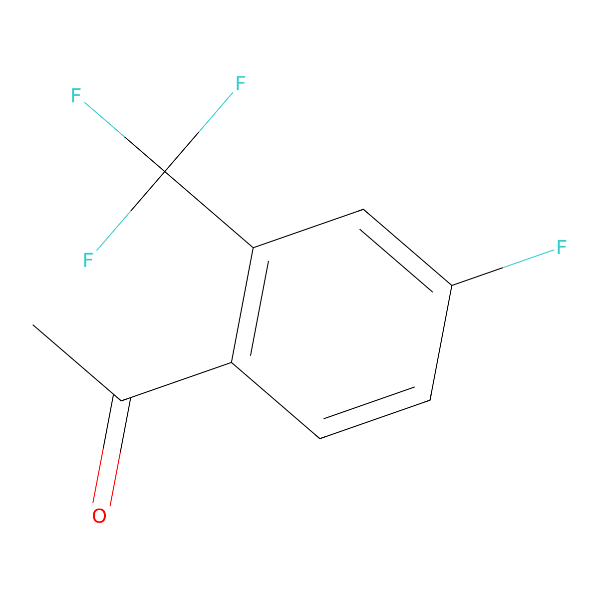 4'-Fluoro-2'-(trifluoromethyl)acetophenone molecular structure, CAS 208173-21-1