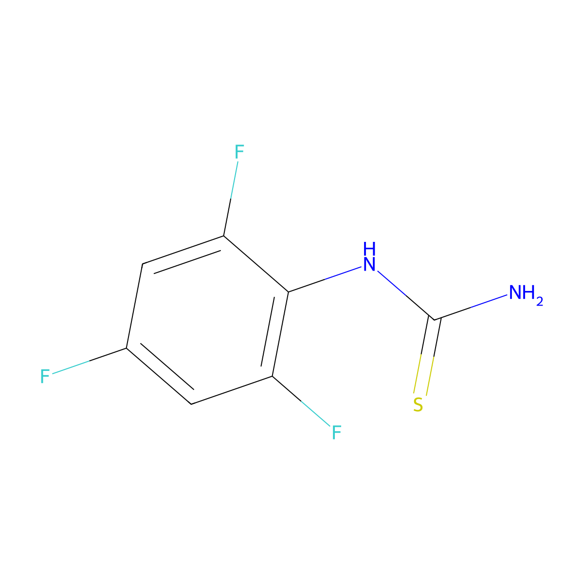 1-(2,4,6-Trifluorophenyl)-2-thiourea molecular structure, CAS 208173-23-3