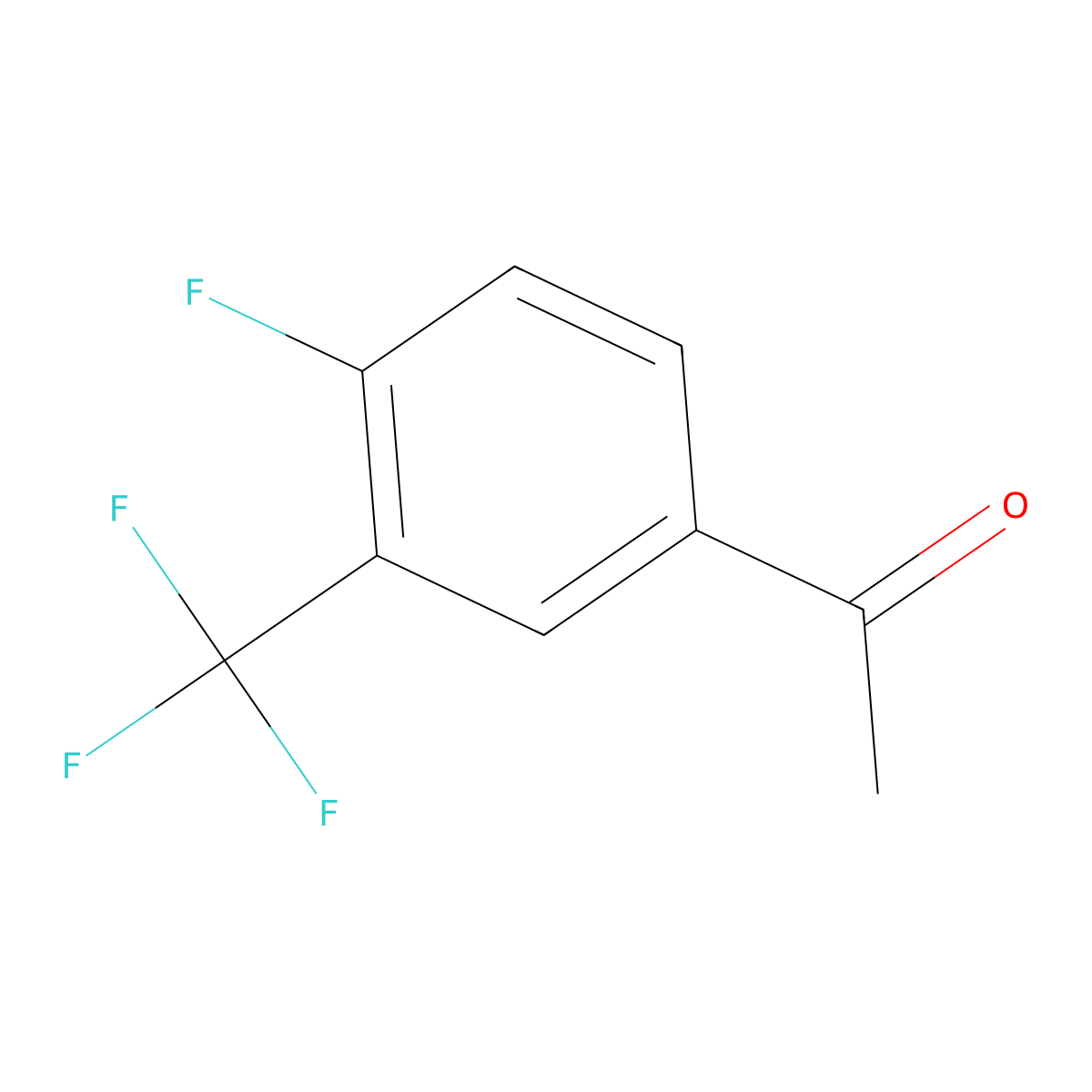 4'-Fluoro-3'-(trifluoromethyl)acetophenone molecular structure, CAS 208173-24-4
