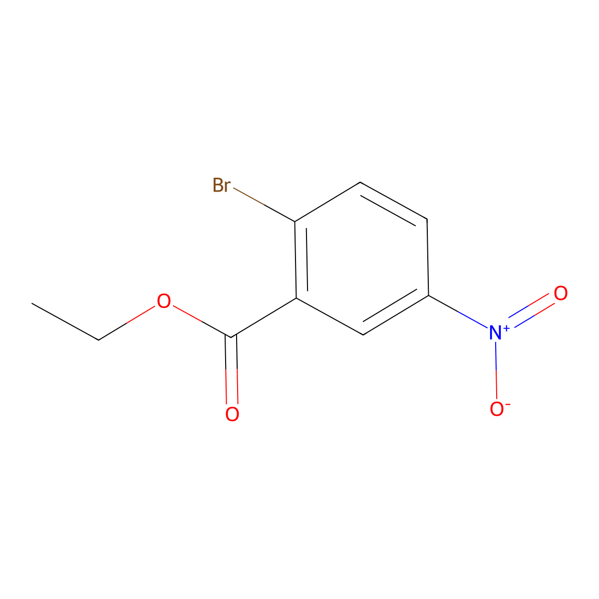 Ethyl 2-bromo-5-nitrobenzoate molecular structure, CAS 208176-31-2