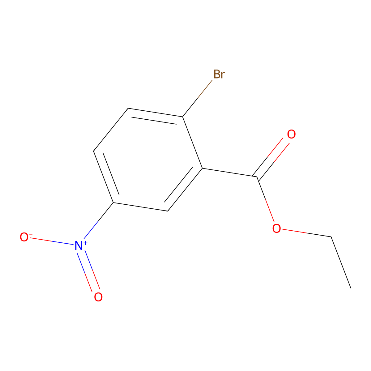 Ethyl 2-bromo-5-nitrobenzoate molecular structure, CAS 208176-31-2